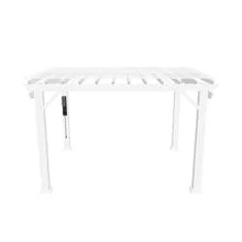 12×10 hawthorne traditional steel pergola with sail shade soft canopy