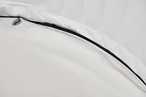GARDWELL Whirlpool aufblasbar Outdoor GARDWELL Farry 204 x 70 cm für 6 Personen mit Massagedüsen und Filter - Aufblasfunktion per Knopfdruck Pool rund in grau