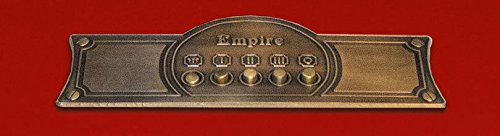 Kaiser Empire Exklusive Designer Dunstabzugshaube 90cm /Wandhaube Kaminhaube Bordeaux – Empire/Griff – Bronze/Abzugshaube / 910m³/h/Esse mit antikem Flair/Inkl.Aktivkohlefilter/Abluft Umluft/