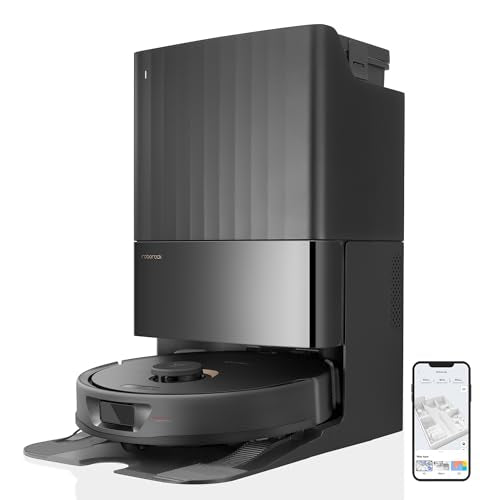 roborock Qrevo Pro Saugroboter mit Wischfunktion&Hebarem Wischmopp, FlexiArm Design™ Kantenreinigung, 7.000 Pa, 60 °C Heißwasser-Moppwäsche, Individuelle Teppichstrategie(Schwarz)