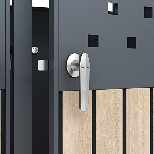 ESTEXO Mülltonnenbox Mülltonnenverkleidung mit Pflanzdach Aufbewahrungsbox Müllbox Anthrazit (3 Türen)