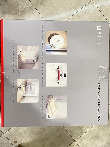 roborock Qrevo Pro Saugroboter mit Wischfunktion&Hebarem Wischmopp, FlexiArm Design™ Kantenreinigung, 7.000 Pa, 60 °C Heißwasser-Moppwäsche, Individuelle Teppichstrategie(Schwarz)