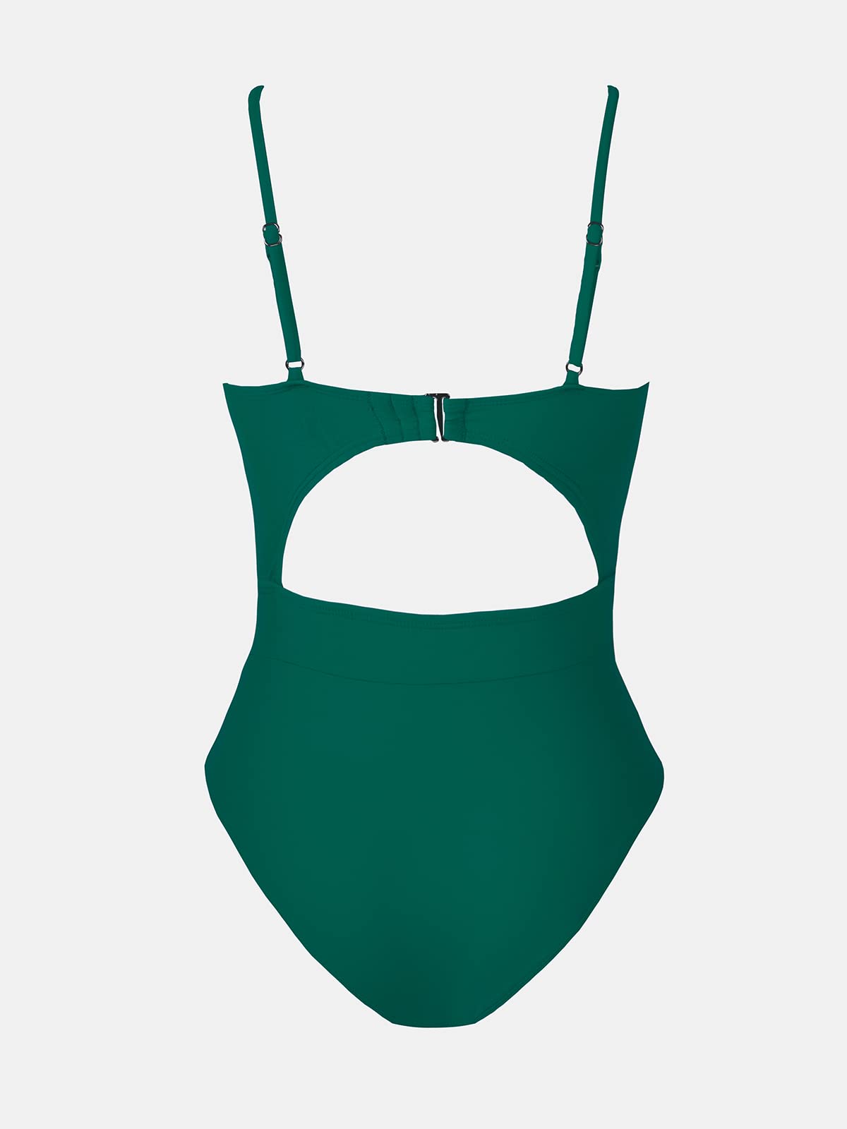CUPSHE Damen Badeanzug Schnürung Zierausschnitten Crossover Einteilige Bademode Swimsuit Türkisgrün XL