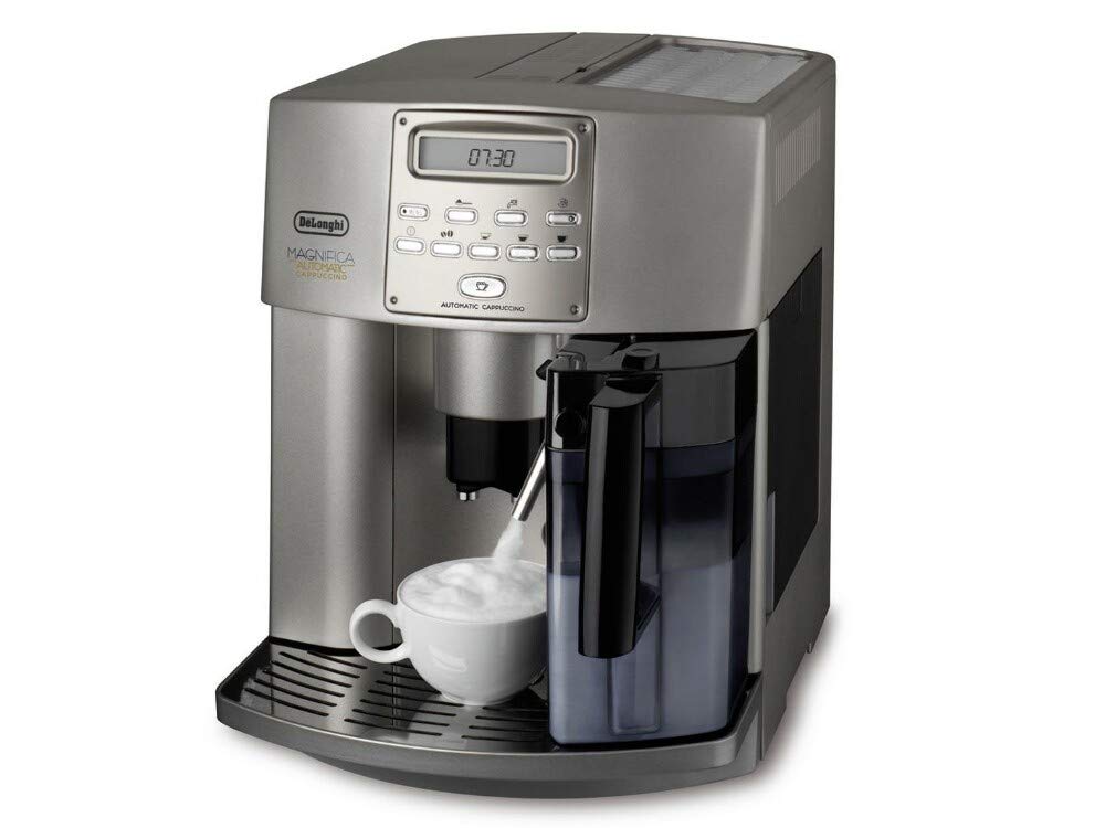 De'Longhi Magnifica ESAM 3500.S Kaffeevollautomat mit Milchaufschäumdüse für Cappuccino, mit Espresso Direktwahltaste, 2-Tassen-Funktion, großer 1,8 Liter Wassertank, Grau/Silber