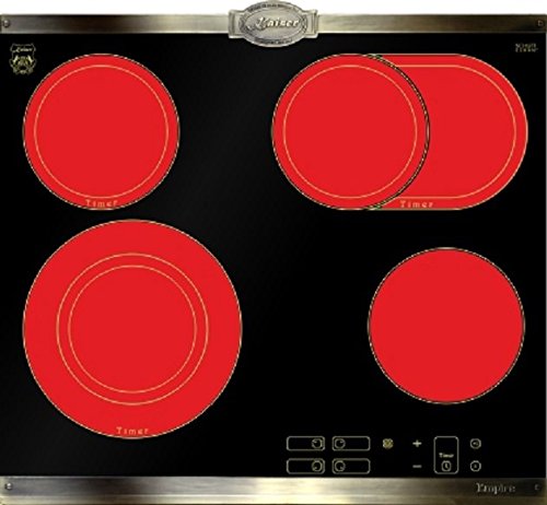 Herdset Autark Kaiser Empire Schwarz/Elektro Einbau Backofen EH 6355 Em + High Light Glaskeramikkochfeld 60cm mit Metallplatten Bronze/Drehspieß,Selbstreinigung/Einbaubackofen/Einbau Kochfeld