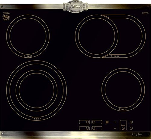 Herdset Autark Kaiser Empire Schwarz/Elektro Einbau Backofen EH 6355 Em + High Light Glaskeramikkochfeld 60cm mit Metallplatten Bronze/Drehspieß,Selbstreinigung/Einbaubackofen/Einbau Kochfeld