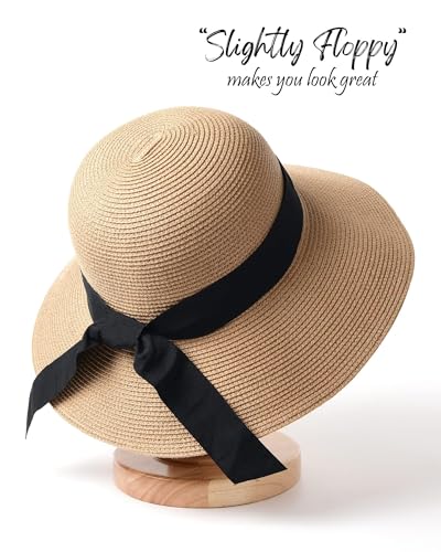 FURTALK Damen Sonnenhut UV-Schutz Strandhut Faltbar Sommerhut UPF 50+ Strohhut mit Breite Krempe