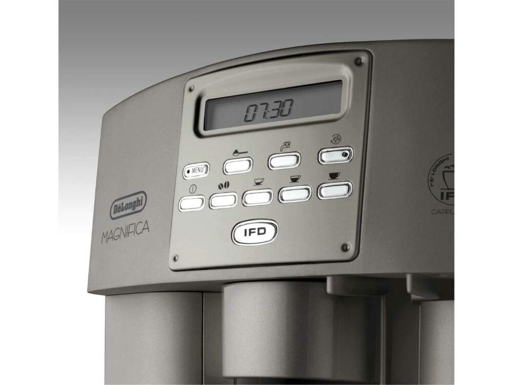 De'Longhi Magnifica ESAM 3500.S Kaffeevollautomat mit Milchaufschäumdüse für Cappuccino, mit Espresso Direktwahltaste, 2-Tassen-Funktion, großer 1,8 Liter Wassertank, Grau/Silber