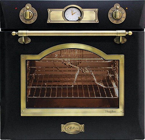 Herdset Autark Kaiser Empire Schwarz/Elektro Einbau Backofen EH 6355 Em + High Light Glaskeramikkochfeld 60cm mit Metallplatten Bronze/Drehspieß,Selbstreinigung/Einbaubackofen/Einbau Kochfeld