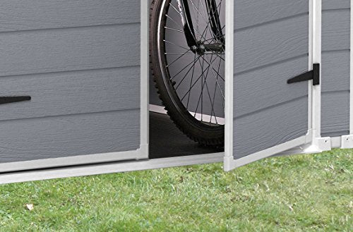 Keter Manor 6x5DD Gartenhaus wetterfest 4.8m³, Kunststoff, Outdoor, Außenmaße: BxTxH:185x152x226cm, Innenmaße: BxTxH:169x138x219cm, grau