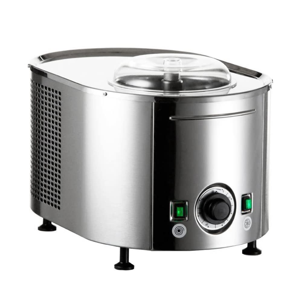 Musso Mini Lussino 4080 Eiscreme-Maschine | 0,75l Eiscreme in 30min | Italienische Eiscreme-Maschine für Zuhause | Vegane oder zuckerfreie Eiscreme, Gelato, Sorbet, Slush-Eis | Einfach zu benutzen
