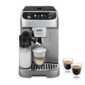 De'Longhi Magnifica Plus ECAM322.70.SB Kaffeevollautomat mit LatteCrema-Milchsystem für Automatischen Cappuccino, Full-Touch-Farbdisplay, Extra Shot-Funktion, x2-Funktion, 1450W, Silber/Schwarz