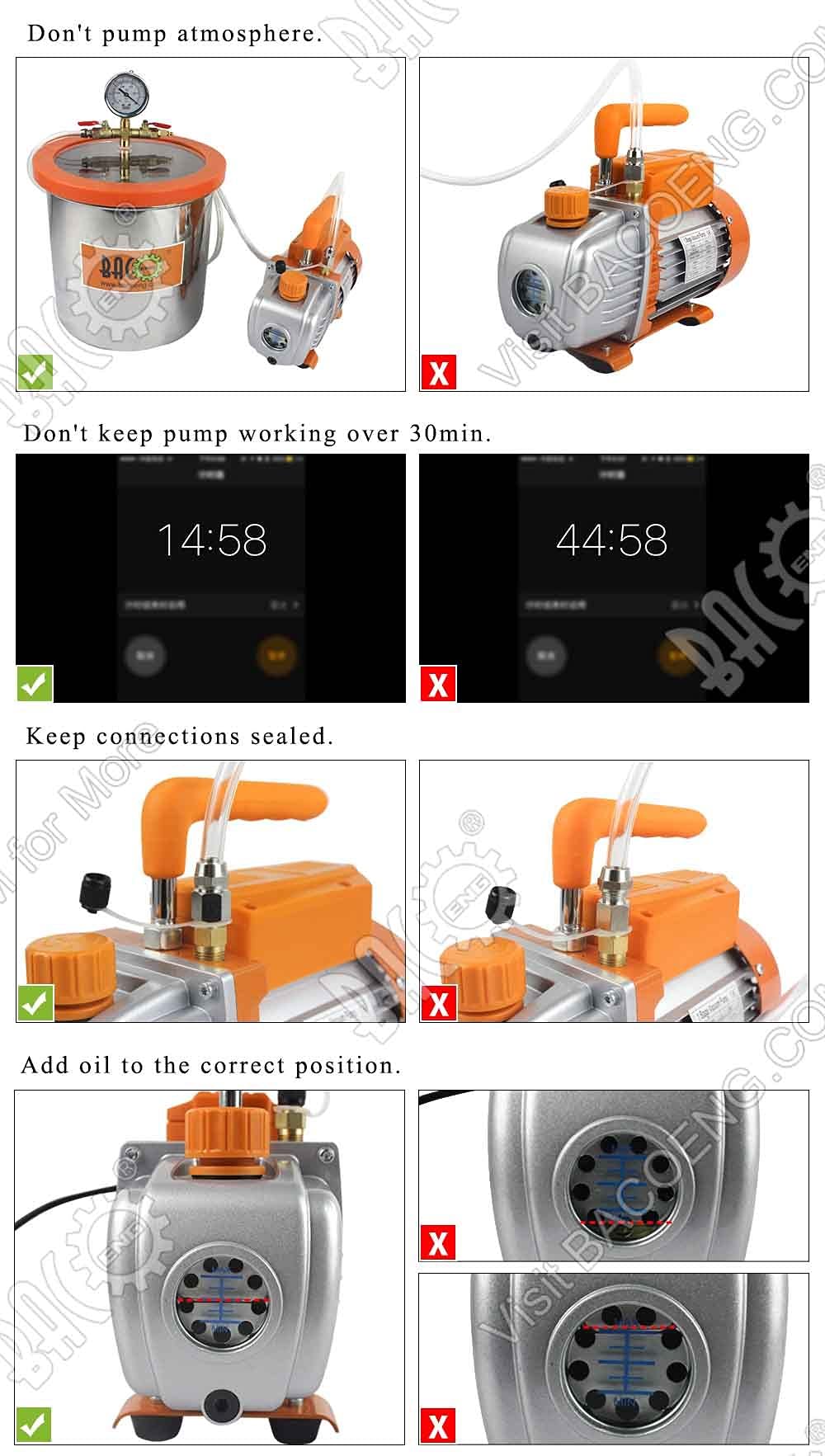 BACOENG 12L Vakuumkammer mit 85L/Min Einstufige Vakuumpumpe Unterdruckpumpe mit Manometer HVAC