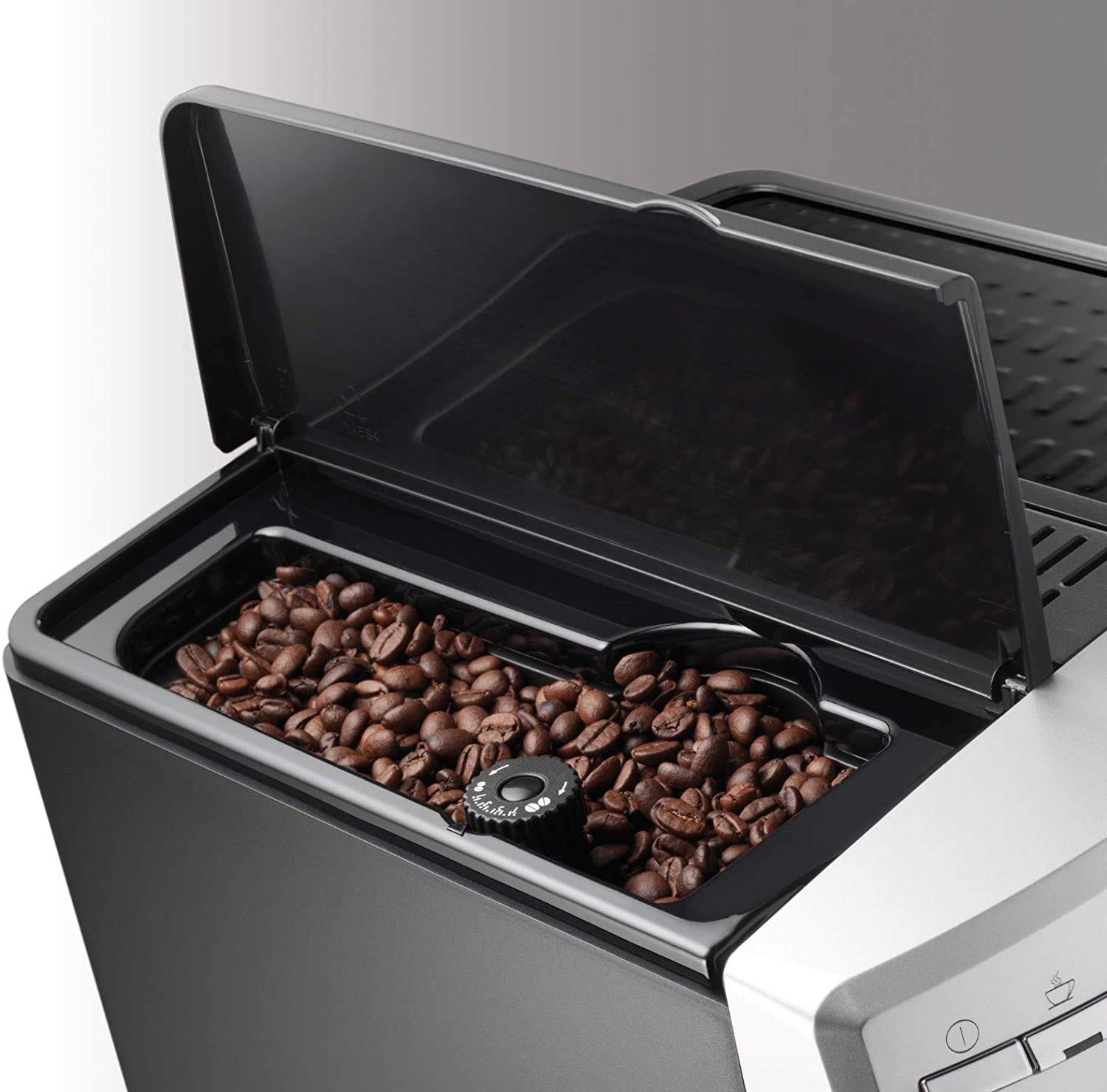De'Longhi Magnifica ESAM 3500.S Kaffeevollautomat mit Milchaufschäumdüse für Cappuccino, mit Espresso Direktwahltaste, 2-Tassen-Funktion, großer 1,8 Liter Wassertank, Grau/Silber