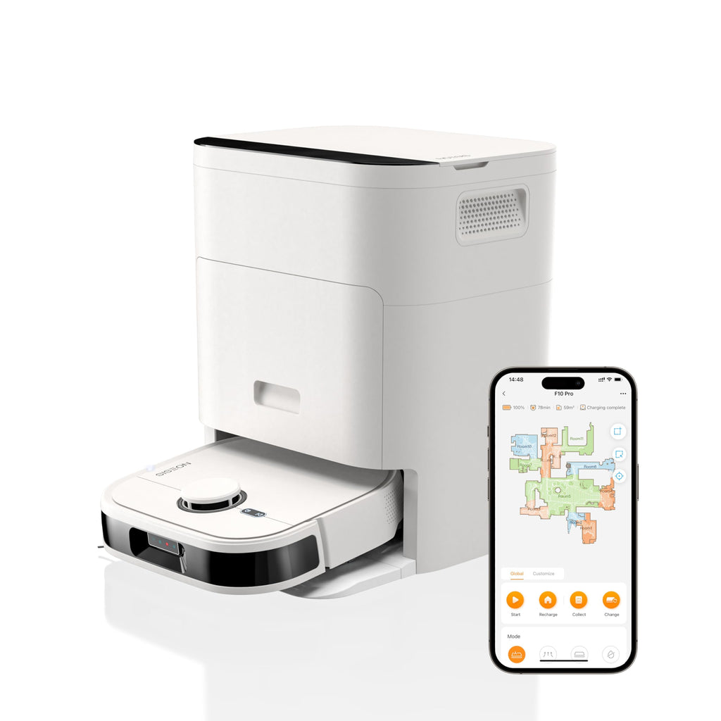 NOESIS Florio 2-in-1 Saugroboter mit Wischfunktion Absaugstation, Selbstwechselnde Wischpads, Saugroboter, Selbstleerend, Selbstfüllend, Hindernisumgehung, App-Steuerung