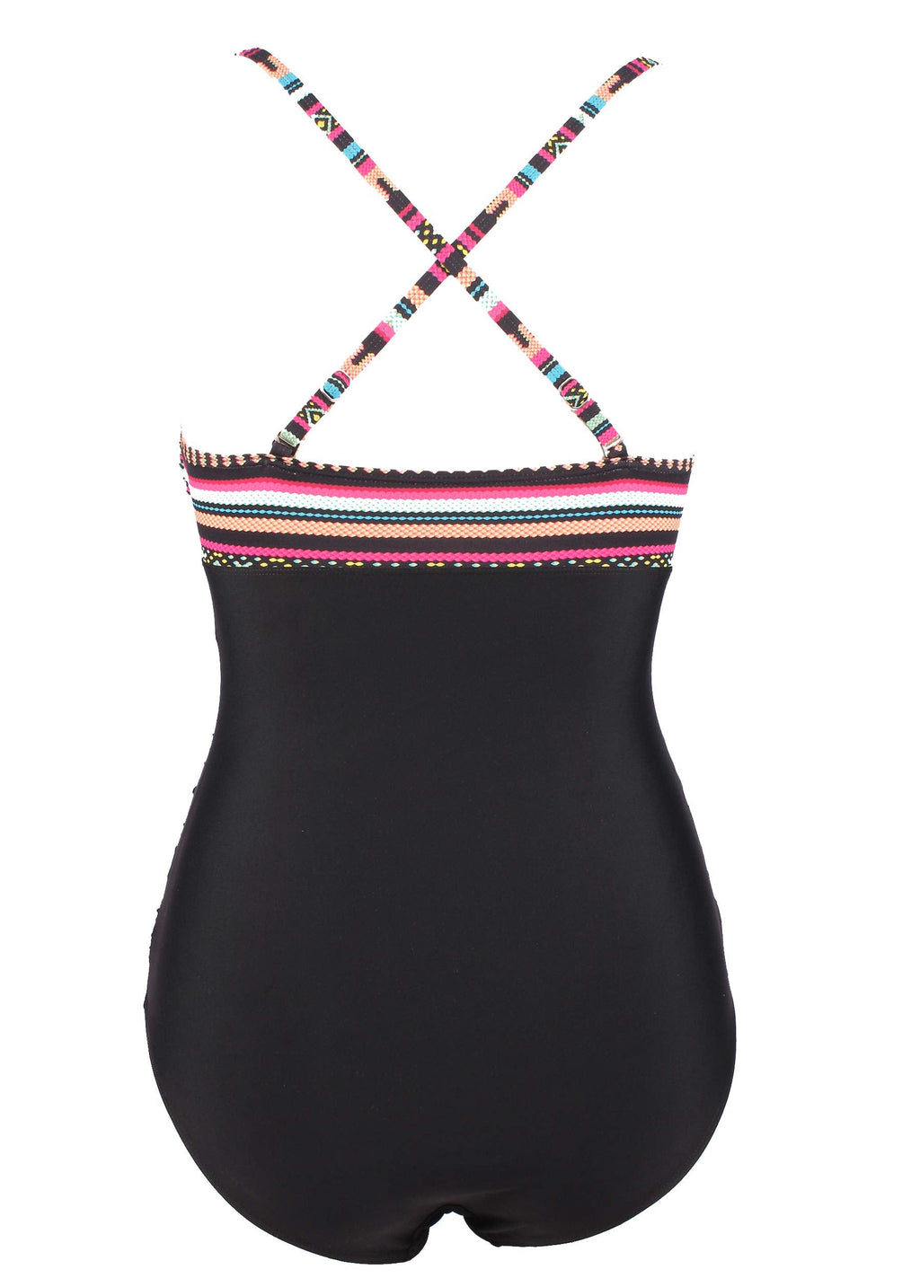 Laorchid einteiliger Badeanzug bademode v Ausschnitt Damen Badeanzug bauchweg push up Bademode Swimsuit high Waist Schwimmanzug Böhmen Streifen 4XL