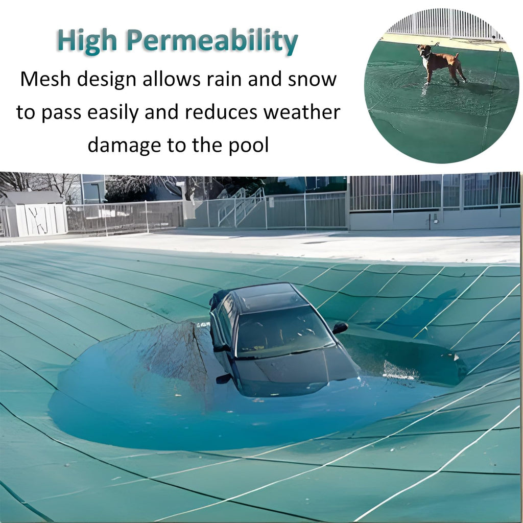 Pool Sicherheitsabdeckung Sicherheitsabdeckung For Schwimmbad, Rund, Oval, Winter-Poolplanen For Einbau-/Spa-Pools, Elastisches Pool-Schutznetz For Kinder-/Haustiersicherheit, Schlaufenverschlussabdec