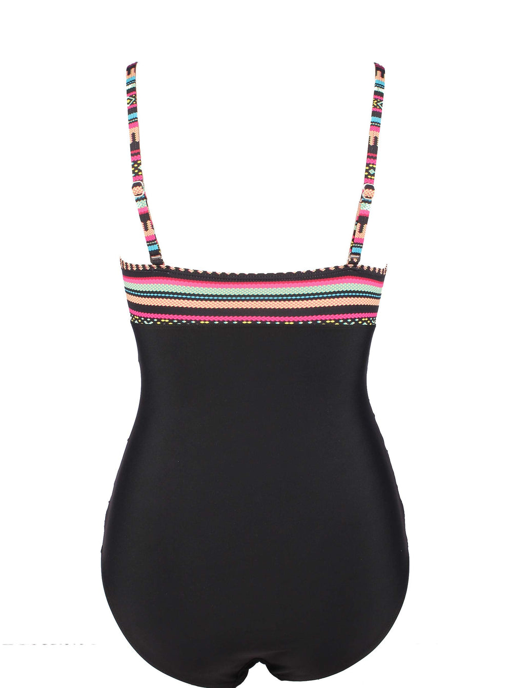 Laorchid einteiliger Badeanzug bademode v Ausschnitt Damen Badeanzug bauchweg push up Bademode Swimsuit high Waist Schwimmanzug Böhmen Streifen 4XL