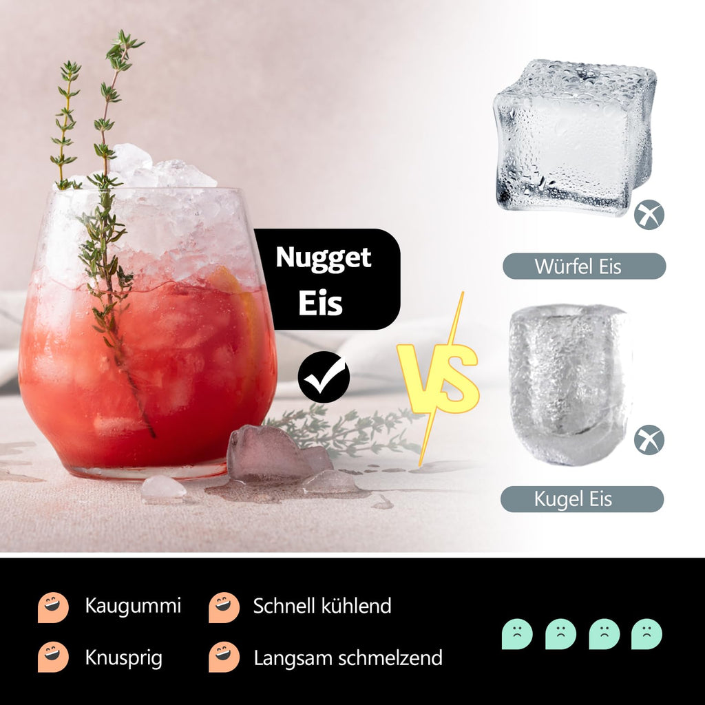 GOPLUS Eiswürfelmaschine mit Wasseranschluss, automatischer Eiswürfelbereiter mit Eisspender & Selbstreinigung, Eisproduktion von 27kg/24h, Desktop-Eiswürfelmaschine für Zuhause & Büro