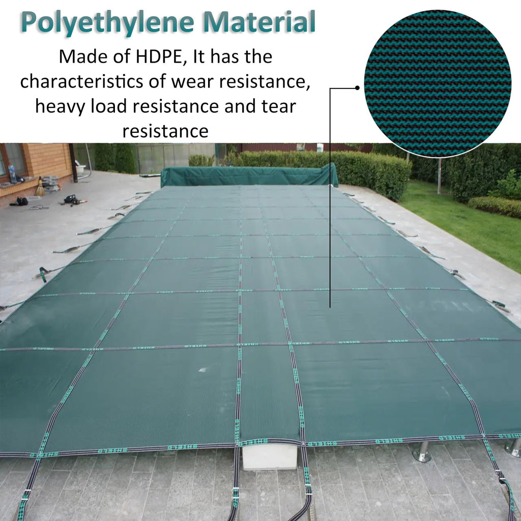 Pool Sicherheitsabdeckung Sicherheitsabdeckung For Schwimmbad, Rund, Oval, Winter-Poolplanen For Einbau-/Spa-Pools, Elastisches Pool-Schutznetz For Kinder-/Haustiersicherheit, Schlaufenverschlussabdec