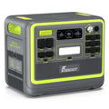 FOSSiBOT Tragbare Powerstation F2400, Solargenerator 2048Wh LiFePO4 Batterie-Backup mit 2400W 3x AC Ausgängen (4800W Peak) 230V, power station für Outdoor-Camping, Wohnmobil-Reisen, Hausgebrauch
