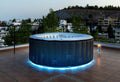 GARDWELL Whirlpool aufblasbar Outdoor GARDWELL Farry 204 x 70 cm für 6 Personen mit Massagedüsen und Filter - Aufblasfunktion per Knopfdruck Pool rund in grau