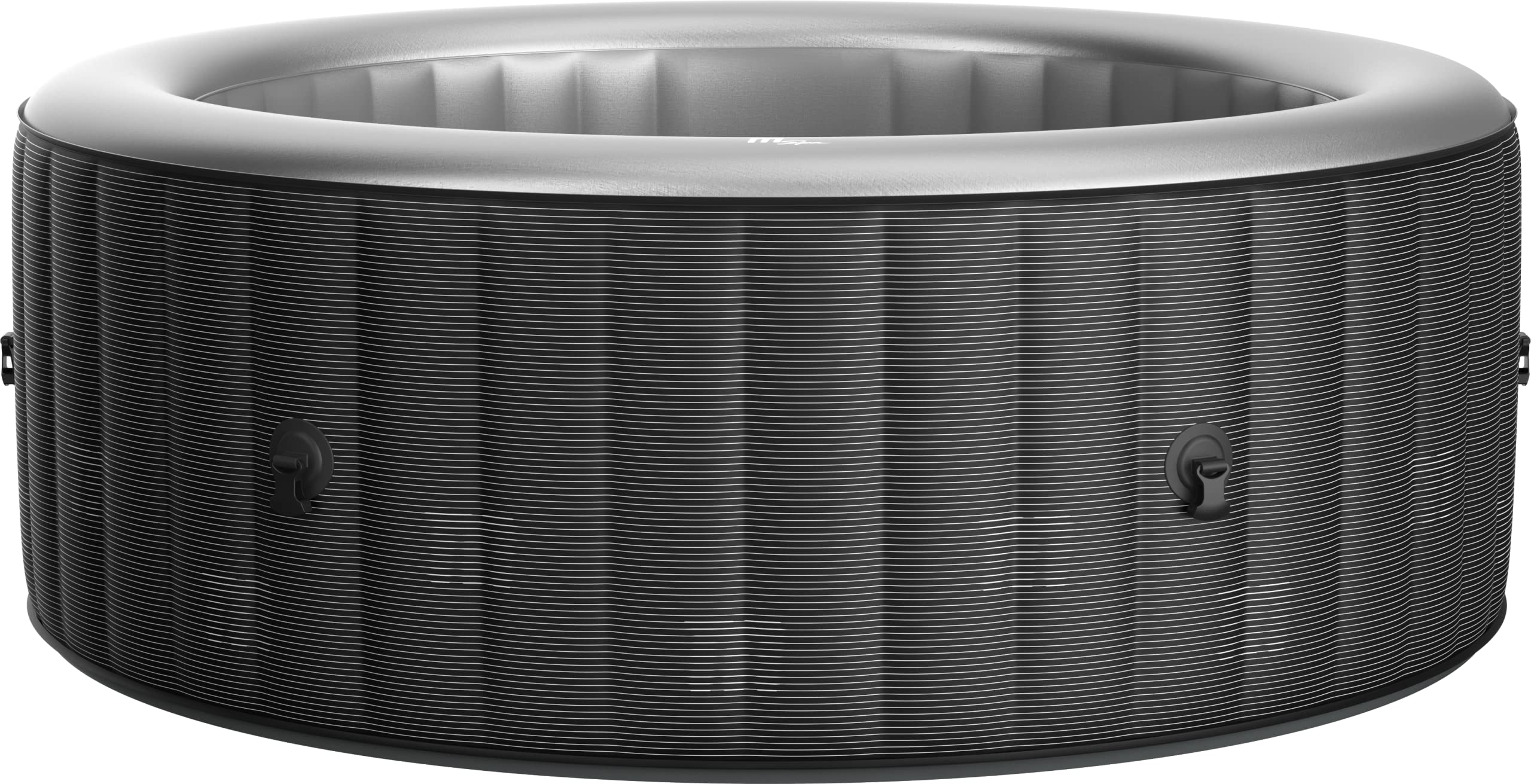 GARDWELL Whirlpool aufblasbar Outdoor GARDWELL Farry 204 x 70 cm für 6 Personen mit Massagedüsen und Filter - Aufblasfunktion per Knopfdruck Pool rund in grau