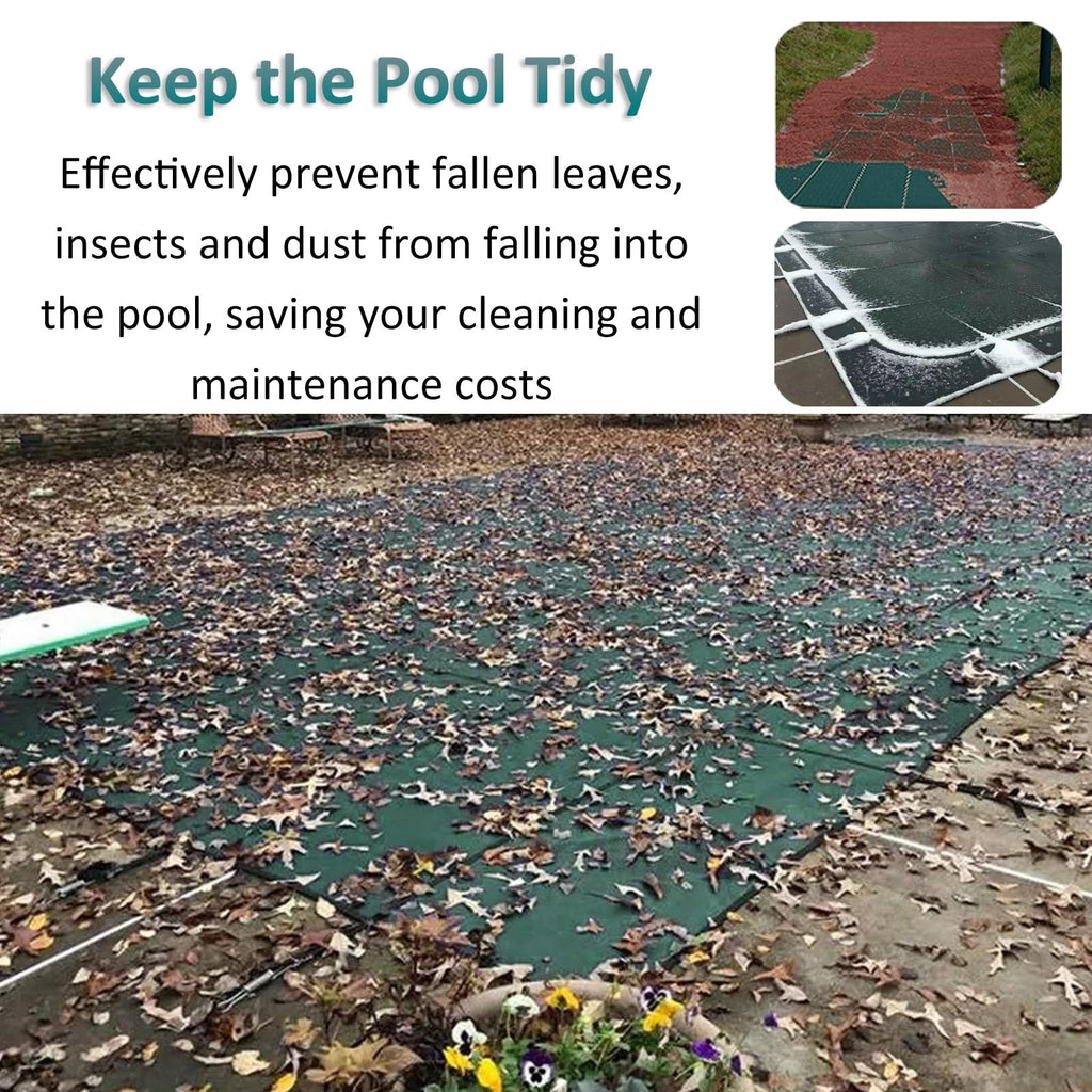 Pool Sicherheitsabdeckung Sicherheitsabdeckung For Schwimmbad, Rund, Oval, Winter-Poolplanen For Einbau-/Spa-Pools, Elastisches Pool-Schutznetz For Kinder-/Haustiersicherheit, Schlaufenverschlussabdec