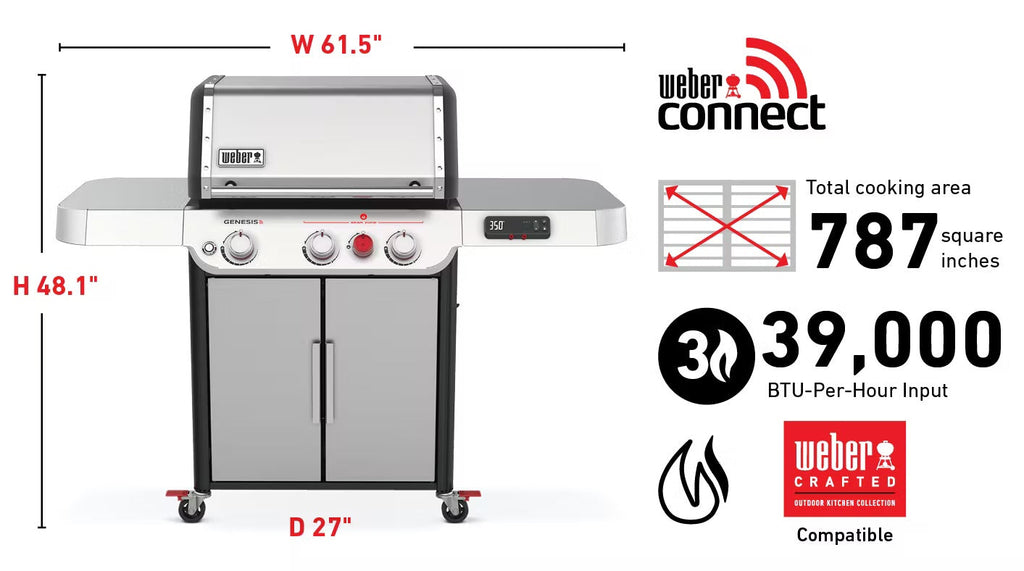 Weber Genesis SX-325s Stainless Steel Smart Grills