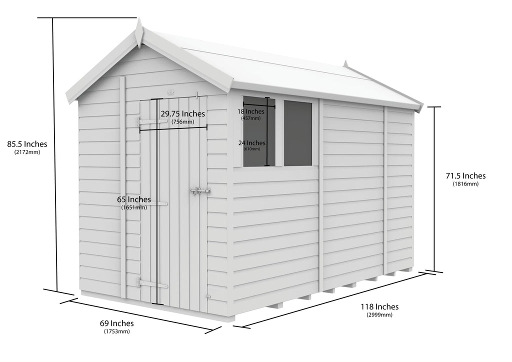 Apex Shed Single Door Window 6ft x 10ft
