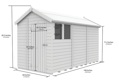 Apex Shed Single Door Window 6ft x 12ft