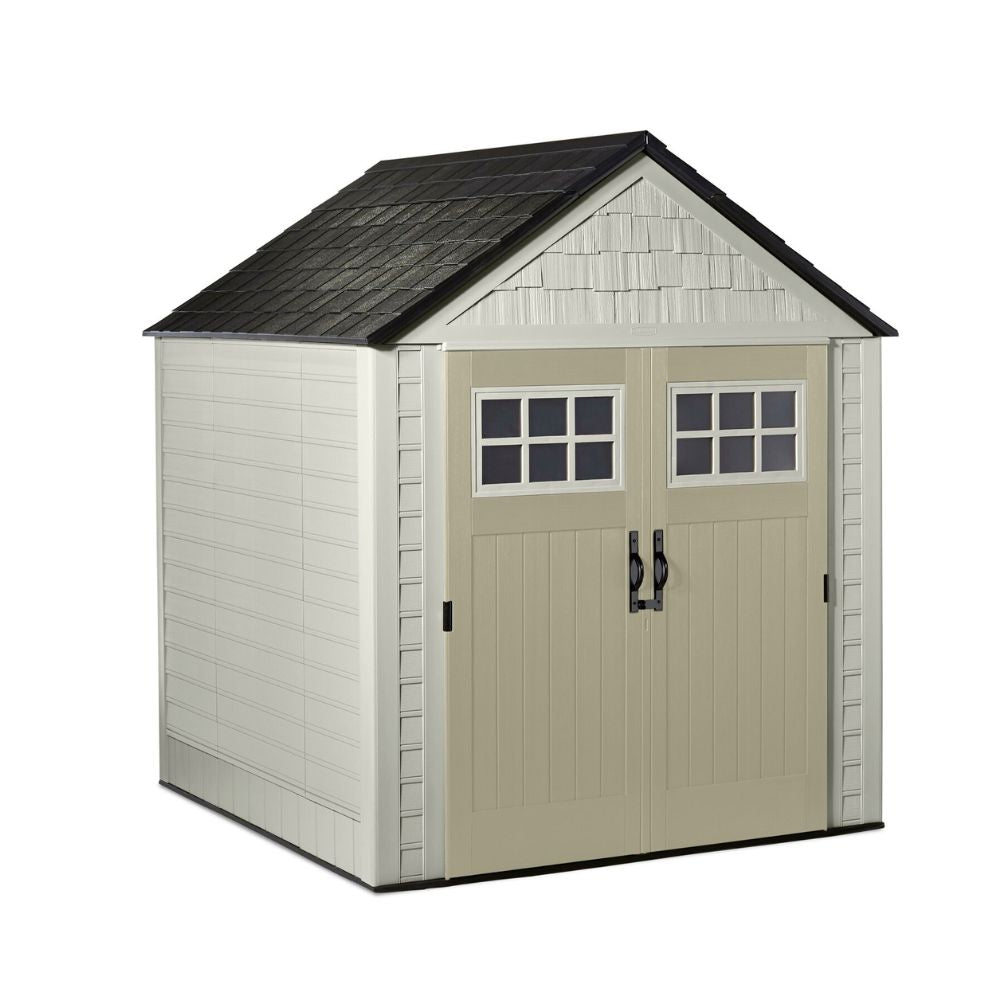 Rubbermaid 7×7 ft Durable Weatherproof Resin Outdoor Storage Shed