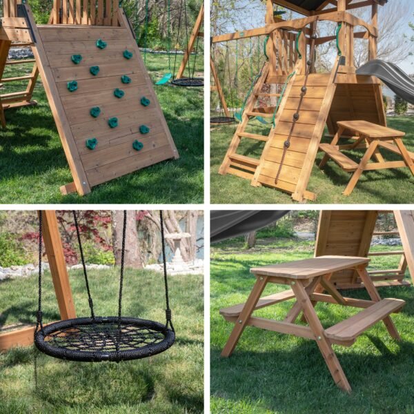 Endeavor II Swing Set With Gray Slide