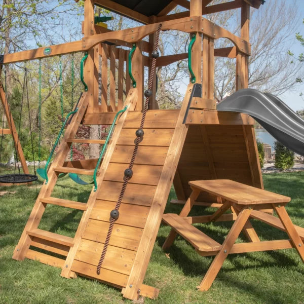 Endeavor II Swing Set With Gray Slide