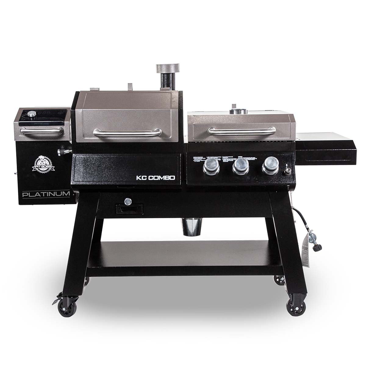 Pit Boss Platinum KC Combo, Wifi And Bluetooth Wood Pellet And Gas Grill