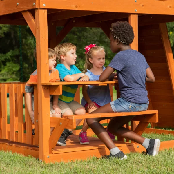 Skyfort II Swing Set | Wooden Swing Set And Outdoor Playset