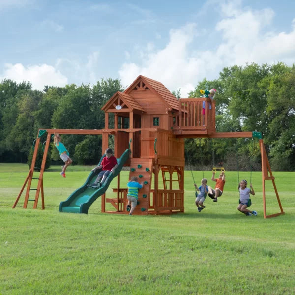 Skyfort II Swing Set | Wooden Swing Set And Outdoor Playset