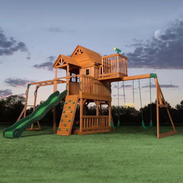 Skyfort II Swing Set | Wooden Swing Set And Outdoor Playset