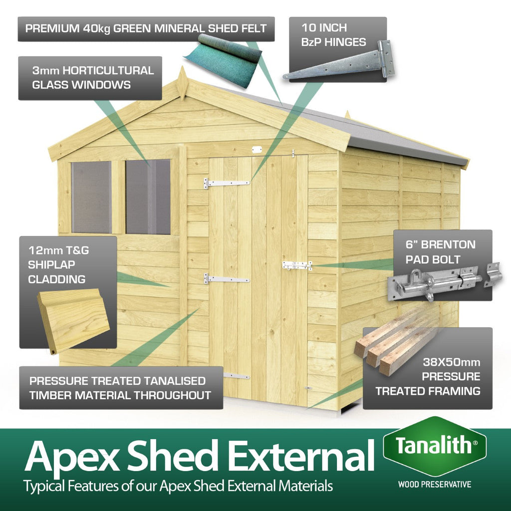 Apex Shed Single Door Window 6ft x 16ft