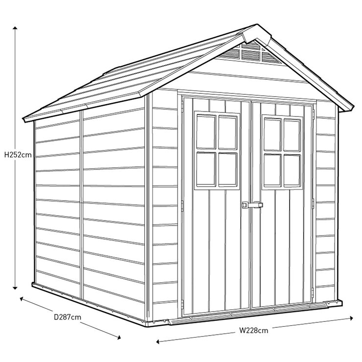 Keter Newton 7ft 6 x 9ft 5 Storage Shed