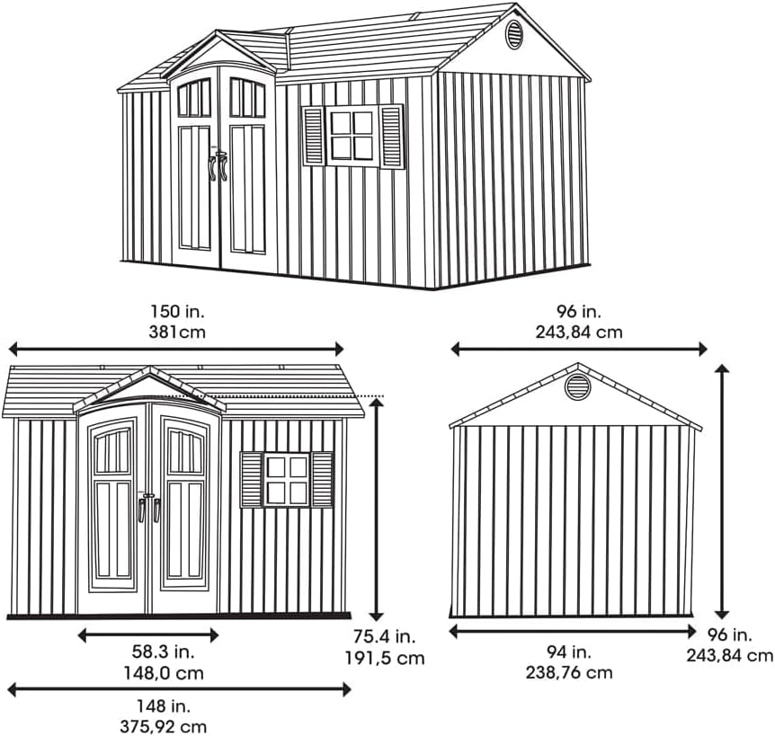 Lifetime 12.5 Ft. x 8 Ft. Outdoor Storage Shed