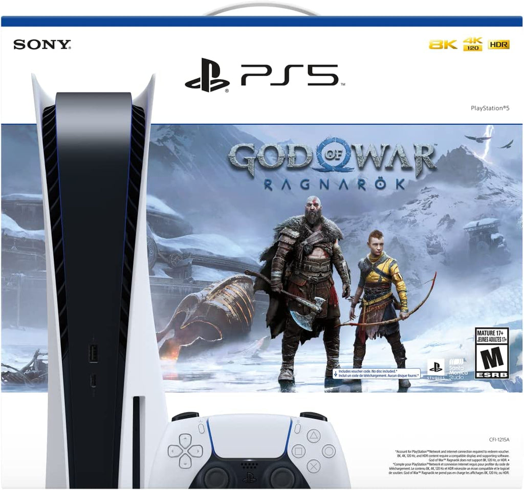 Sony PlayStation 5 Console - Disc Edition - God of War: Ragnarok Bundle [PlayStation 5 System]